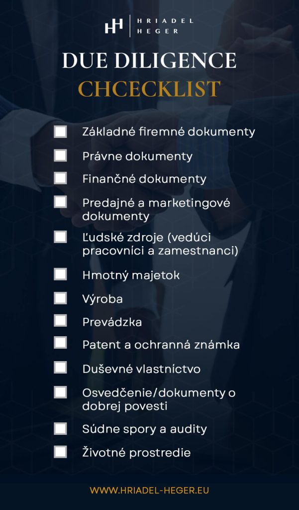 due diligence checklist vseobecny cely